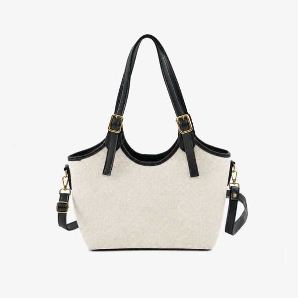 Bucket Canvas Tote Bag Beige