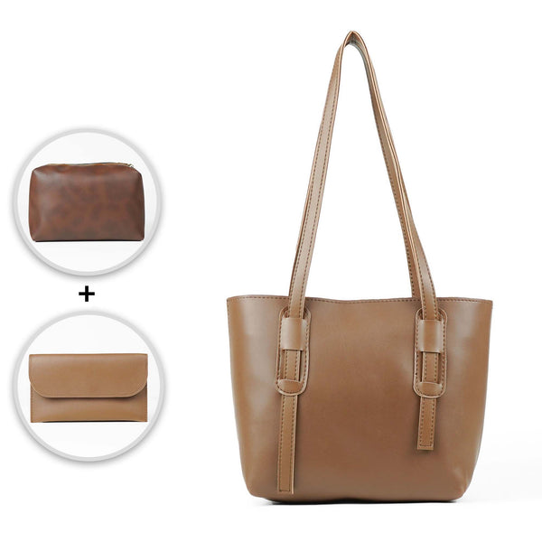 D wine set of 3 bag full brown
