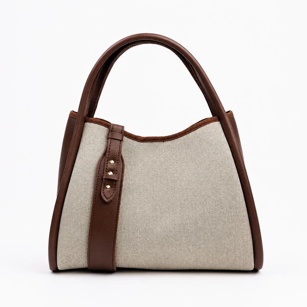 Humor bag Canvas Beige & Brown