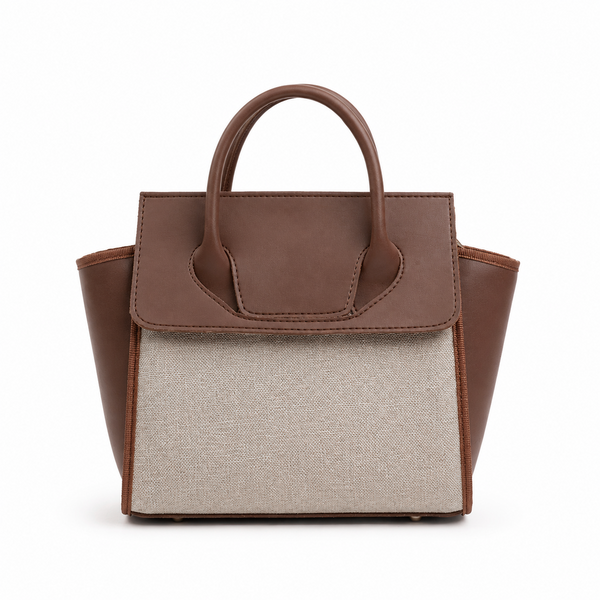 Globe Bag Canvas Brown & Beige