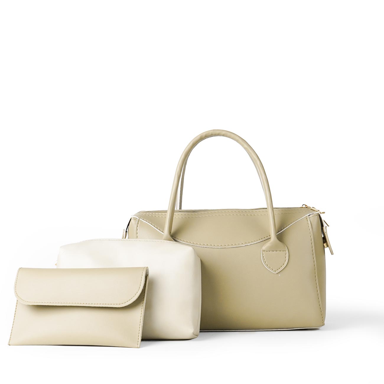 luxury set of 3 bag beige