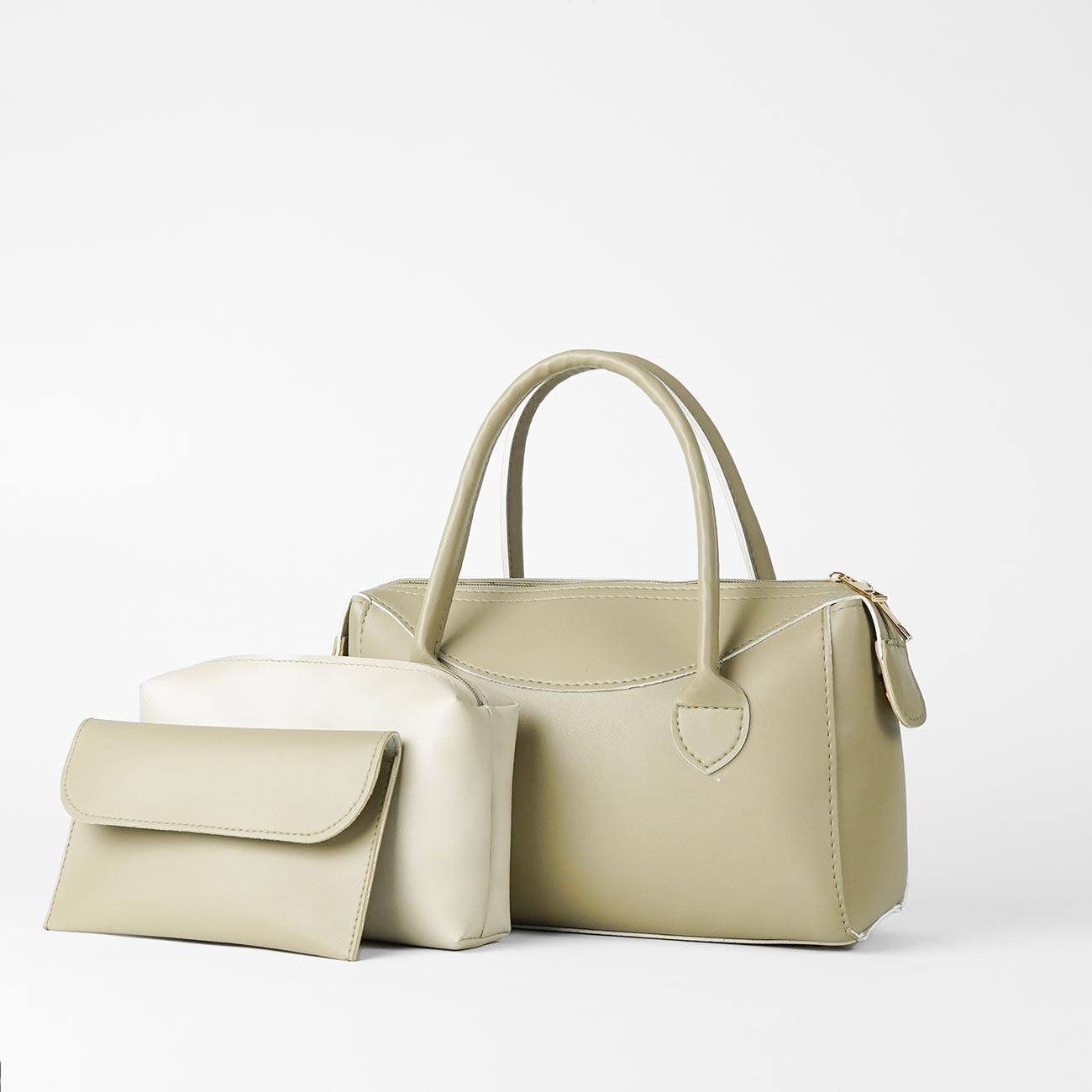 luxury set of 3 bag beige