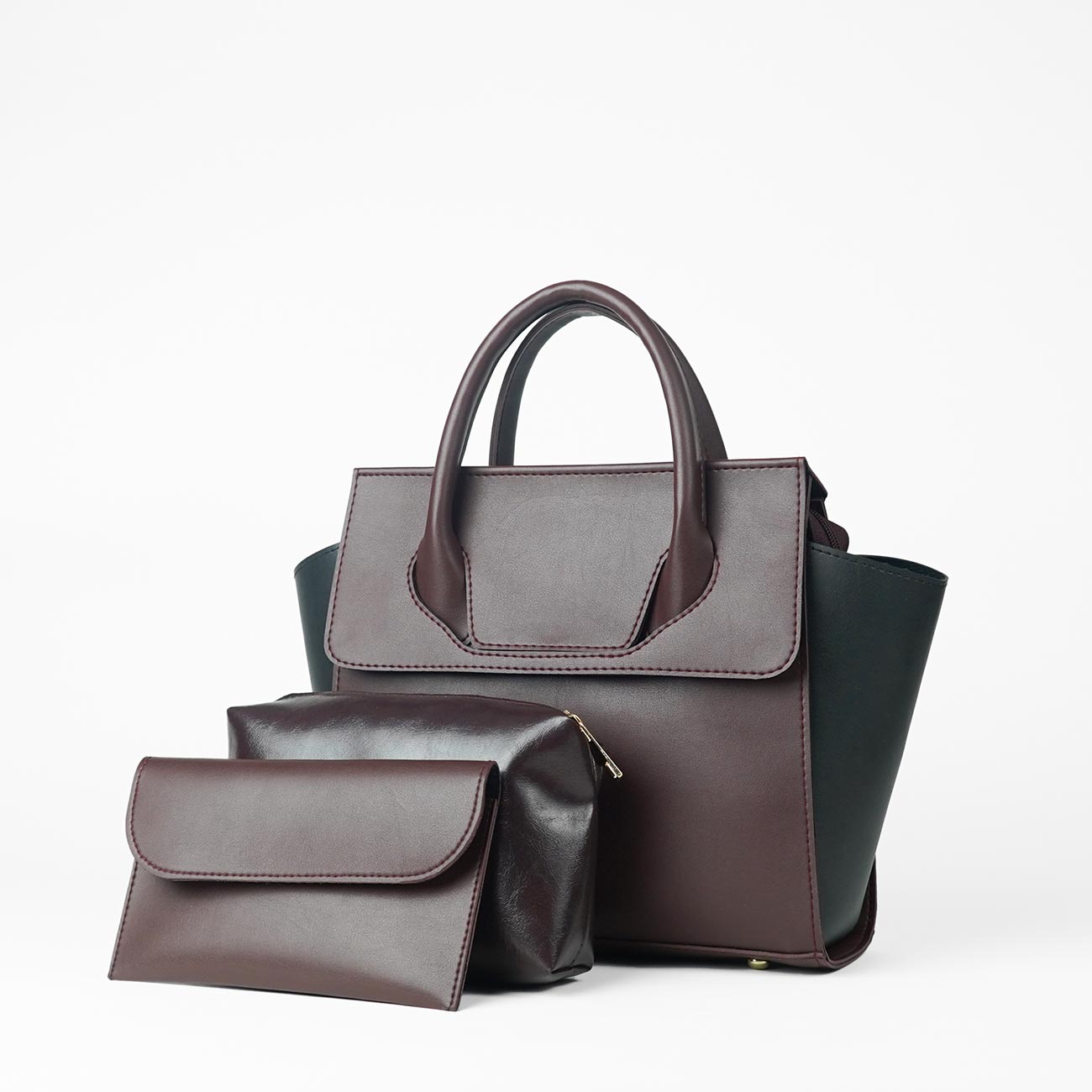 Greek set of 3 Bag maroon & black