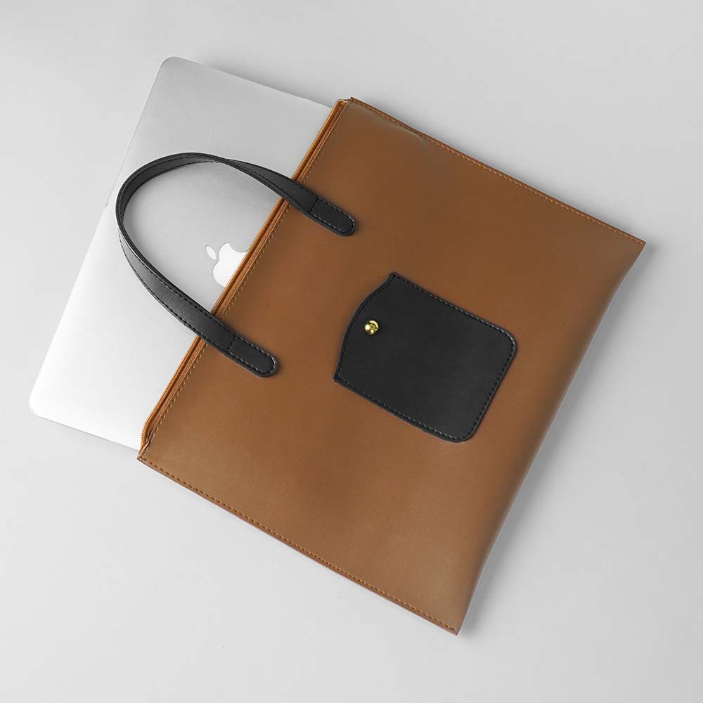 Facile Laptop/Macbook Bag Brown and Black