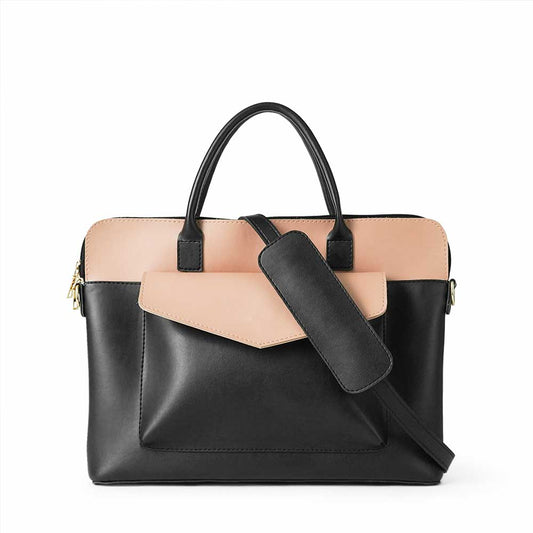 Sack Laptop Bag (Black & Peach)