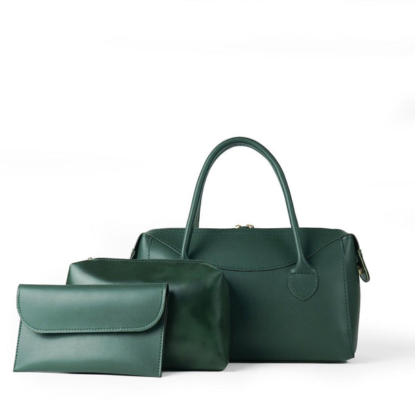 luxury set of 3 bag green