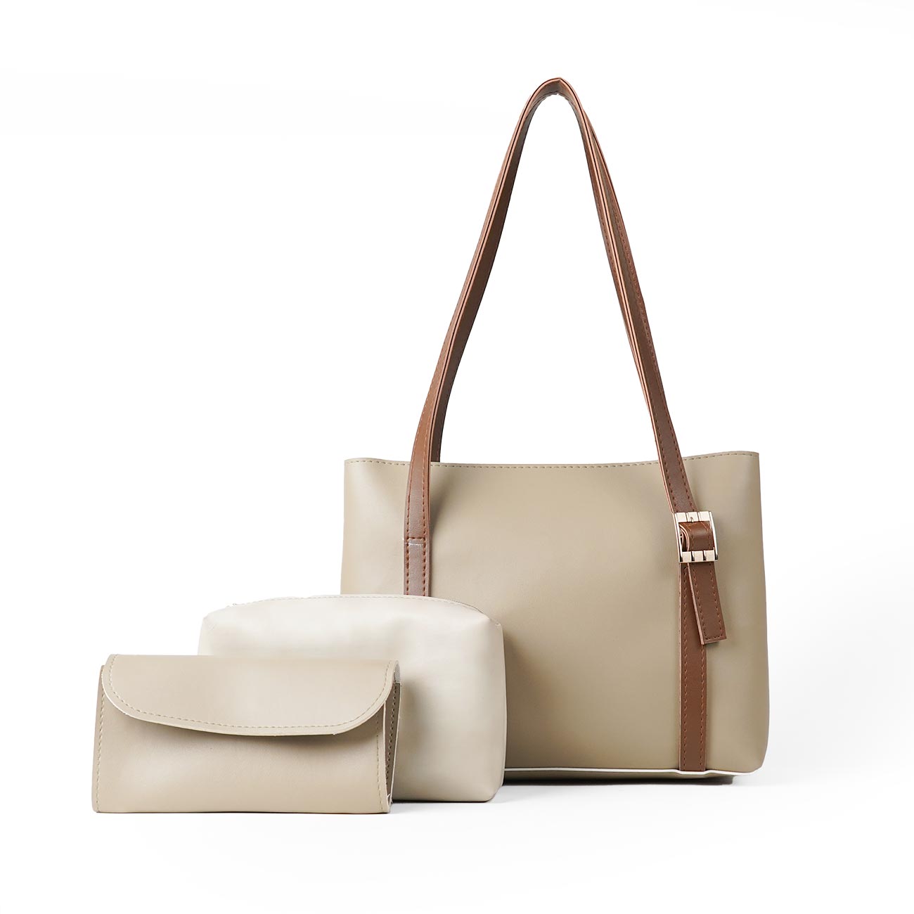 Prime ample Bag Set of 3 Beige