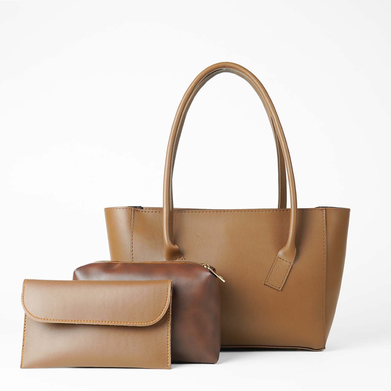 Desk set of 3 bag Brown