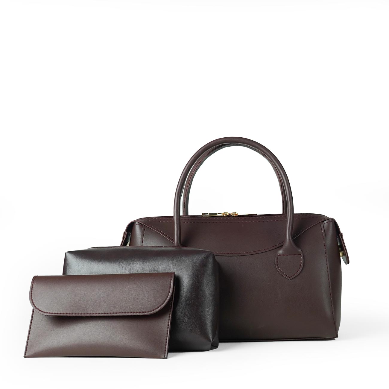 luxury set of 3 bag maroon